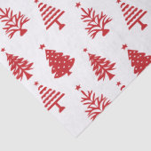 Festive Red and White Christmas Tree Pattern 薄葉紙 (詳細)