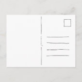 Festive Red And White Merry Christmas Tree Card. ポストカード (裏面)