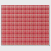 Festive Red and White Tartan Plaid ラッピングペーパー (フラット)