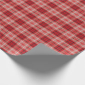 Festive Red and White Tartan Plaid ラッピングペーパー (角)