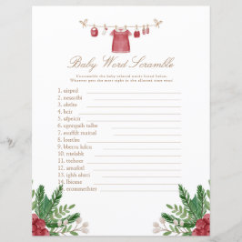Festive Red Baby Shower Game