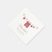 Festive Red Baby Shower Paper Napkin スタンダードカクテルナプキン (角)
