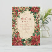 Festive Red Bow Christmas 招待状 (スタンド正面)