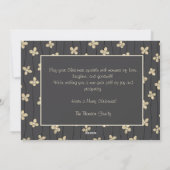 Festive Red Bow & Floral Flat Holiday Card シーズンカード (裏面)