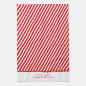 Festive Red Christmas Family Holiday Baking Squad キッチンタオル (縦)