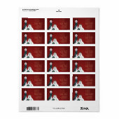 Festive Red Funny Llama & Sheep ‘Fleece Navidad’ ラベル (フルシート)