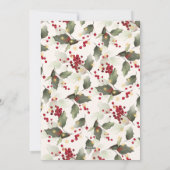 Festive Red Green Gold Christmas Party Invitation シーズンカード (裏面)