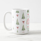 Festive Red Green Merry Christmas Mug コーヒーマグカップ (左)