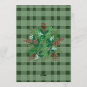 Festive red  & green plaid holiday party 招待状 (裏面)