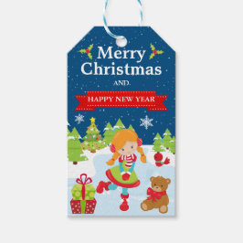 Festive Red Haired Haired Christmas Princess ギフトタグ