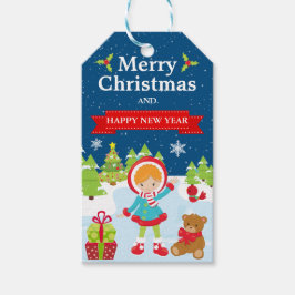 Festive Red Haired Haired Christmas Princess ギフトタグ