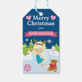 Festive Red Haired Winter Fairy Christmas ギフトタグ