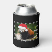 Festive Red Panda Christmas 缶クーラー (缶正面)