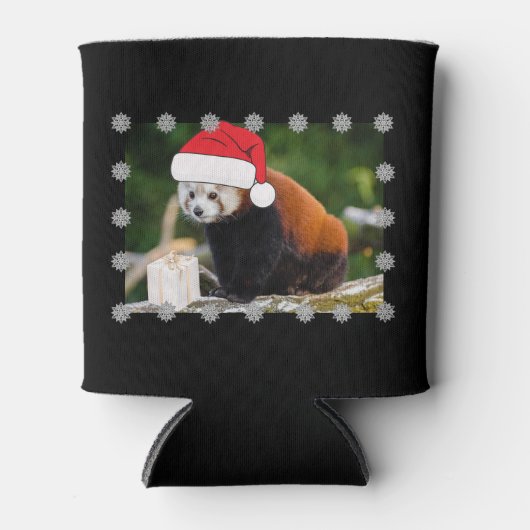 Festive Red Panda Christmas 缶クーラー (正面)