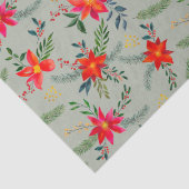 Festive Red Poinsettia Christmas Floral 薄葉紙 (詳細)