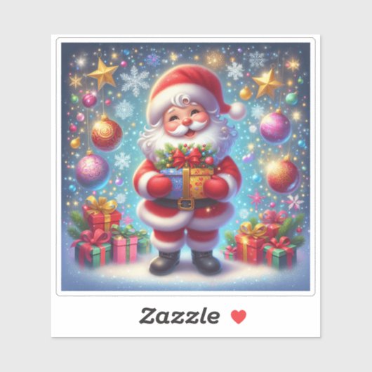 Festive Red Sticker Celebrating Christmas Cheer シール (シート)