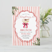 Festive Red Stripe & Holiday Christmas Brunch 招待状 (スタンド正面)