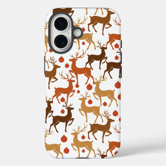 Festive Reindeer Christmas iPhone Case Case-Mate iPhoneケース (裏面)
