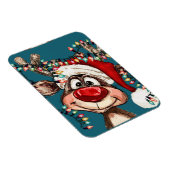 Festive Reindeer Christmas Shower Curtain マグネット (右側)