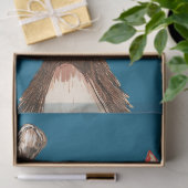 Festive Reindeer Christmas Shower Curtain 薄葉紙 (ギフト)