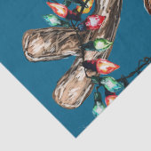 Festive Reindeer Christmas Shower Curtain 薄葉紙 (詳細)