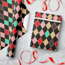 Festive Retro Christmas Diamond Pattern