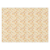 Festive Retro Orange Beige Diamond Pattern テーブルクロス (正面(横))