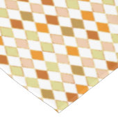 Festive Retro Orange Beige Diamond Pattern テーブルクロス (アングル)