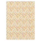 Festive Retro Orange Beige Diamond Pattern テーブルクロス (正面)