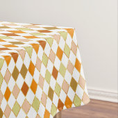Festive Retro Orange Beige Diamond Pattern テーブルクロス (インサイチュ)