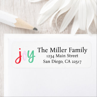 Festive return address labels ラベル