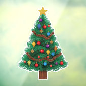 Festive & Reusable Christmas Tree Window Cling ウィンドウサイン (シート3)