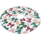 Festive Ribbon Charm ブラッシュドポリエステルツリースカート (アングル)