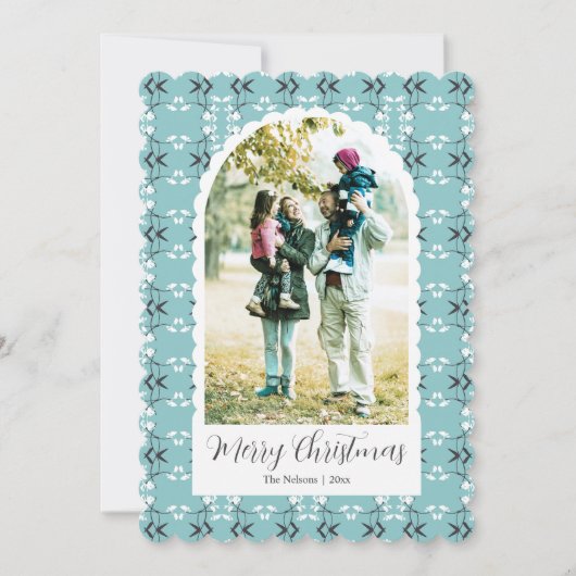 Festive Royal Botanical Robin's Egg Blue シーズンカード (正面)