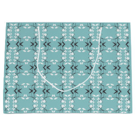 Festive Royal Botanical Robin's Egg Blue ラージペーパーバッグ