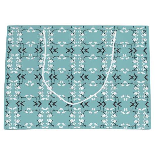 Festive Royal Botanical Robin's Egg Blue ラージペーパーバッグ (正面)