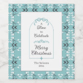 Festive Royal Botanical Robin's Egg Blue ワインラベル (シングルラベル)