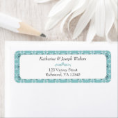 Festive Royal Botanical Robin's Egg Blue Address ラベル (インサイチュ)