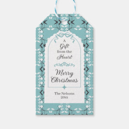Festive Royal Botanical Robin's Egg Blue Gift Tag ギフトタグ