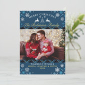 Festive Rustic Tartan Christmas Photo 招待状 (スタンド正面)