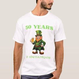 Festive Saint Patrick's 50th Birthday Golden  Tシャツ