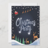  festive Santa クリスマスパーティー招待状 シーズンカード (裏面)