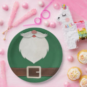 Festive Santa Beard & Belt Holiday Paper Plates ペーパープレート (パーティー)