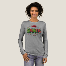 Festive "SANTA" Christmas Lights トライブレンドＴシャツ