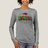 Festive "SANTA" Christmas Lights トライブレンドＴシャツ (正面)