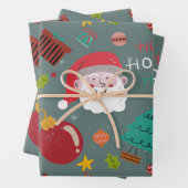 Festive Santa Christmas Wrapping Paper ラッピングペーパーシート (インサイチュ)
