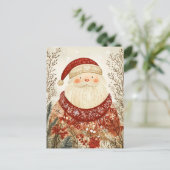 Festive Santa Clause Christmas Greeting ポストカード (スタンド正面)