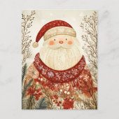 Festive Santa Clause Christmas Greeting ポストカード (正面)