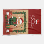 Festive Santa & Gifts Christmas Kitchen Towel キッチンタオル (横)