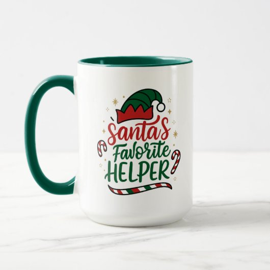 Festive Santa Helper Christmas Combo Mug マグカップ (左)